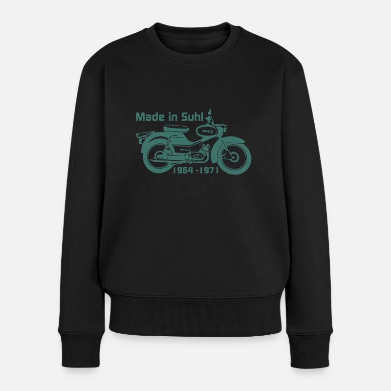 Simson Spatz - Frauen Premium Bio Pullover - Schwarz
