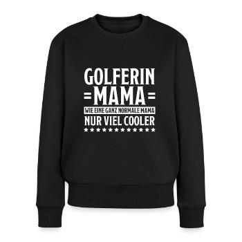 Golferin Minigolf Golf Spruch Golferin Geschenk - Frauen Premium Bio Pullover - Schwarz - Vorne - Julia (174cm)