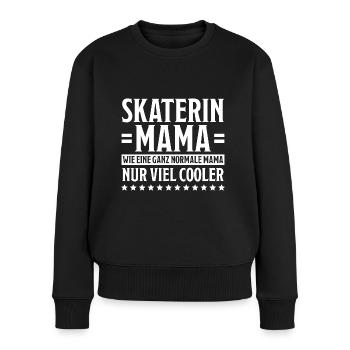 Skaterin Lustiger Spruch Skating Skaterin Geschenk - Frauen Premium Bio Pullover - Schwarz - Vorne - Julia (174cm)