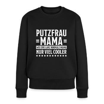 Putzfrau Haushalt Spruch Reinigungskraft Geschenk - Frauen Premium Bio Pullover - Schwarz - Vorne - Julia (174cm)