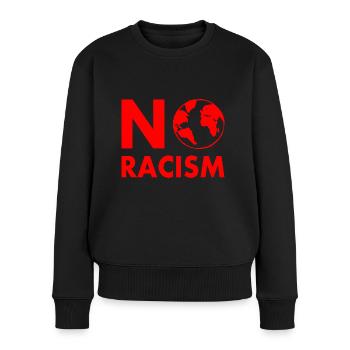 No racism - Frauen Premium Bio Pullover - Schwarz - Vorne - Julia (174cm)