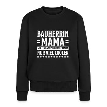 Bauherrin Spruch Bauherr Lustig Bauherrin Geschenk - Frauen Premium Bio Pullover - Schwarz - Vorne - Julia (174cm)