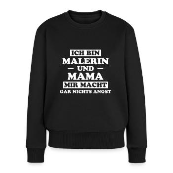 Malerin Spruch Malermeister Beruf Malerin Geschenk - Frauen Premium Bio Pullover - Schwarz - Vorne - Julia (174cm)