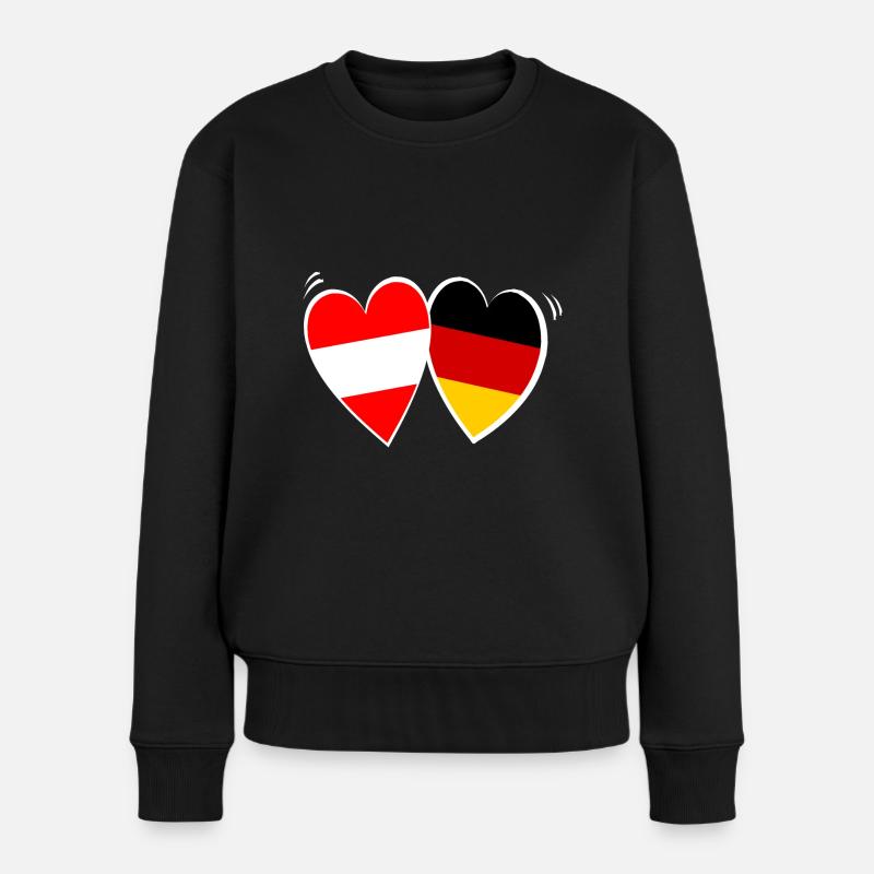 Austrian German Love - Women's Premium Organic Jumper - black