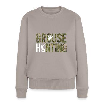 Auerhahn - Frauen Premium Bio Pullover - Taupe - Vorne - Julia (174cm)