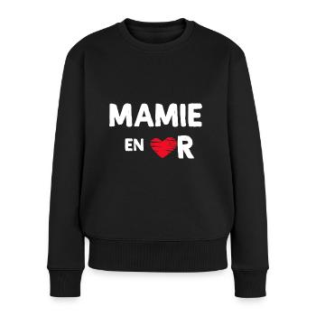 Mamie En Or - Pull Premium bio Femme - noir - Devant - Julia (174cm)