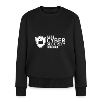 Cyber Security Design für IT Sicherheit und Hacker - Frauen Premium Bio Pullover - Schwarz - Vorne - Julia (174cm)