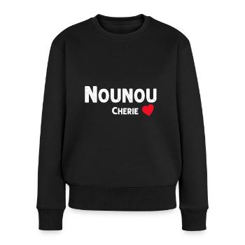Nounou Chérie - Pull Premium bio Femme - noir - Devant - Julia (174cm)