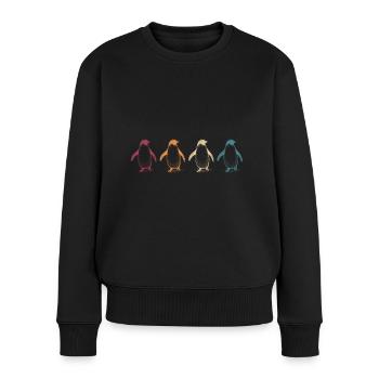 Antarctic Animal Zoo Gift Penguin - Women's Premium Organic Jumper - black - Front - Julia (174cm)