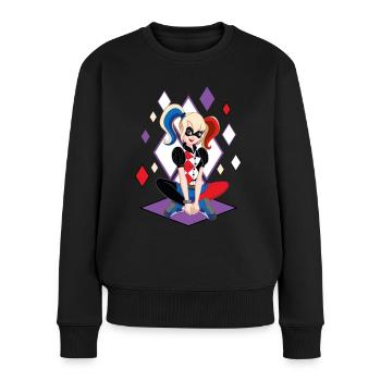 DC Super Hero Girls Harley Quinn - Frauen Premium Bio Pullover - Schwarz - Vorne - Julia (174cm)