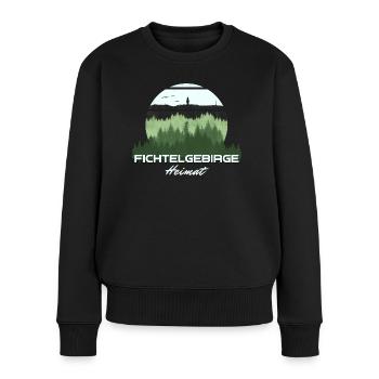 Wunderschönes grünes Fichtelgebirge - Frauen Premium Bio Pullover - Schwarz - Vorne - Julia (174cm)