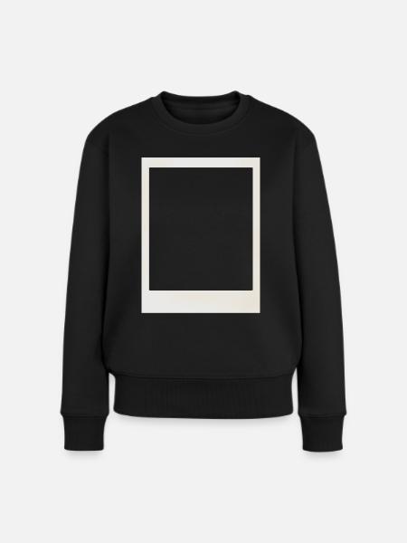 Fotorahmen Bilderrahmen Foto - Frauen Premium Bio Pullover - Schwarz