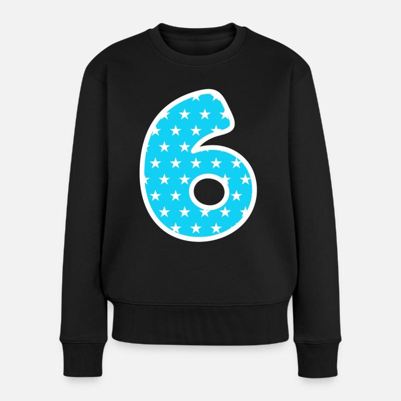 6 - Frauen Premium Bio Pullover - Schwarz