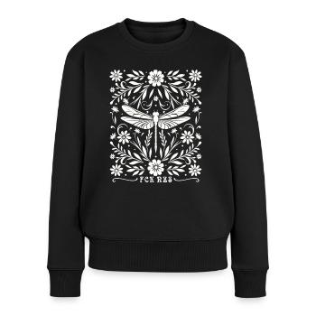 Subtiles Antifaschistisches FCK NZS Frauen - Frauen Premium Bio Pullover - Schwarz - Vorne - Julia (174cm)