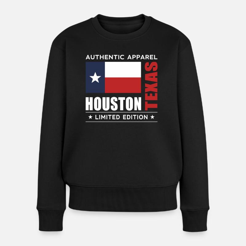 Houston - Frauen Premium Bio Pullover - Schwarz