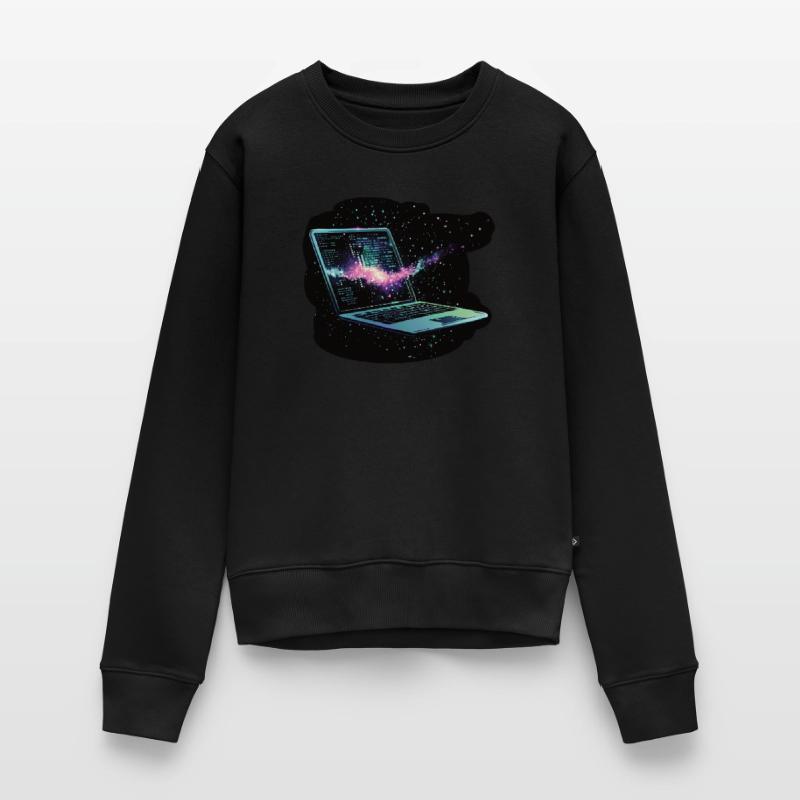 Ordinateur portable dans l’espace - Informatique - Nerd Pull Premium bio Femme
