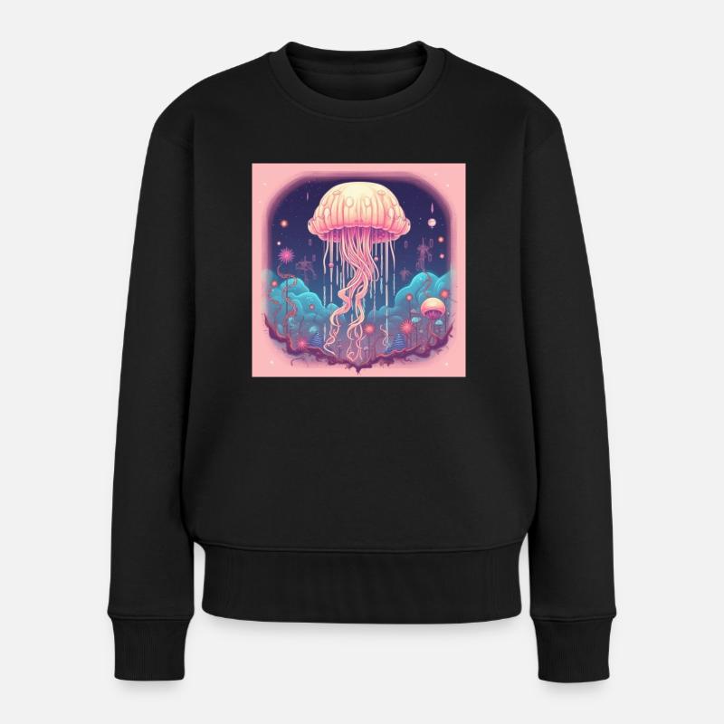 MEDUSE DESIGN KUNST - Frauen Premium Bio Pullover - Schwarz