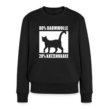 80 Coton 20% Poils de chat - Pull Premium bio Femme - noir - Devant - Julia (174cm)