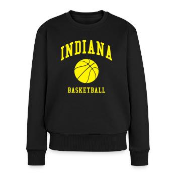 Indiana Basketball - Premium økologisk sweatshirt til kvinder - sort - Foran - Julia (174cm)