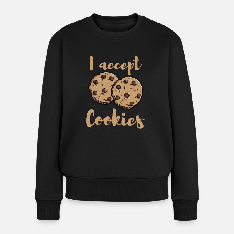 I accept Cookies - Frauen Premium Bio Pullover - Schwarz