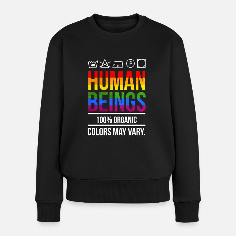 Gleichberechtigung Menschenrechte LGBT - Frauen Premium Bio Pullover - Schwarz