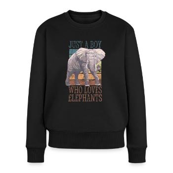 Elephant Spirit Animal Vintage Design - Women's Premium Organic Jumper - black - Front - Julia (174cm)