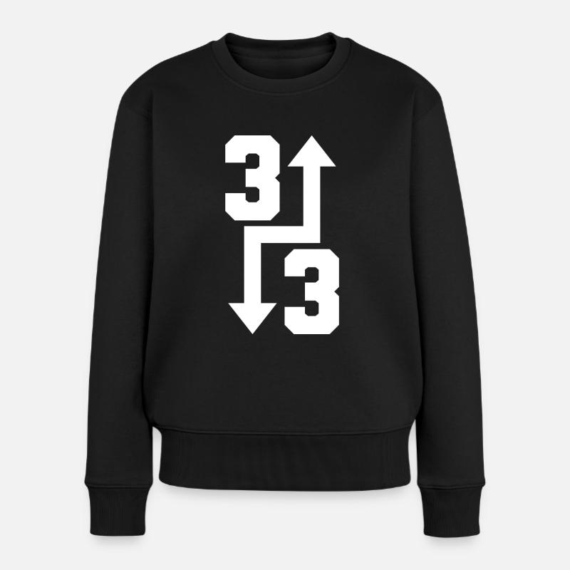 Lustiger Baseball-Fan „Three 3 Home Run“ Cooler - Frauen Premium Bio Pullover - Schwarz