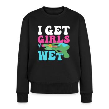 Je comprends les filles mouillé squirt pistolet été plaisir de l’eau - Pull Premium bio Femme - noir - Devant - Julia (174cm)