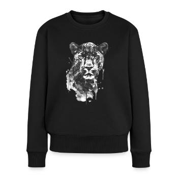 Panther - Women's Premium Organic Jumper - black - Front - Julia (174cm)