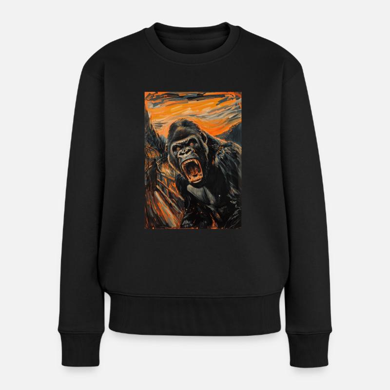 Gorilla - Frauen Premium Bio Pullover - Schwarz