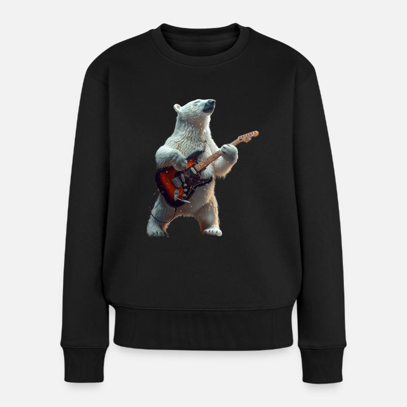 Polar bear - Women's Premium Organic Jumper - black