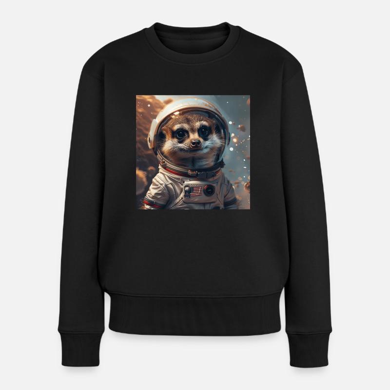 Erdmännchen - Frauen Premium Bio Pullover - Schwarz