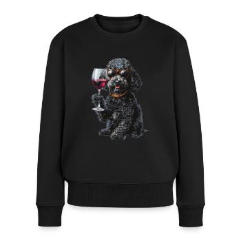 Poodle - Women's Premium Organic Jumper - black - Front - Julia (174cm)