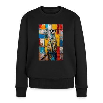 Suricate - Pull Premium bio Femme - noir - Devant - Julia (174cm)