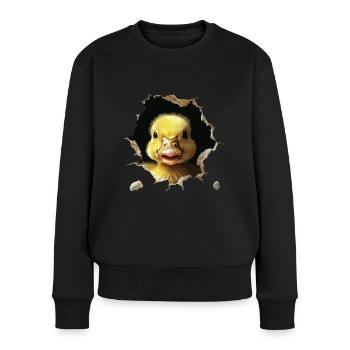 Duck - Women's Premium Organic Jumper - black - Front - Julia (174cm)