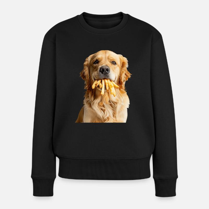 Golden Retriever - Frauen Premium Bio Pullover - Schwarz