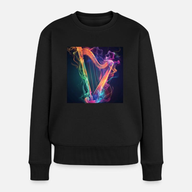 Harp - Women's Premium Organic Jumper - black