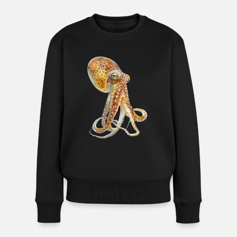 Tintenfisch - Frauen Premium Bio Pullover - Schwarz