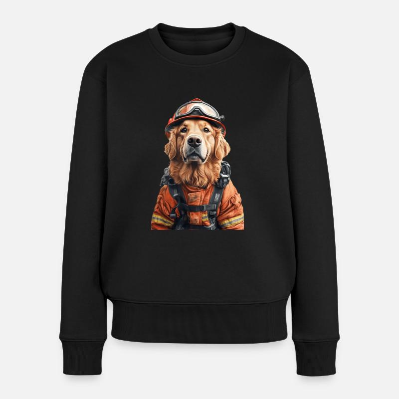 Golden Retriever - Frauen Premium Bio Pullover - Schwarz