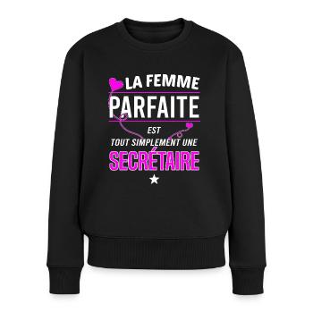Die perfekte Frau ist Sekretärin - Frauen Premium Bio Pullover - Schwarz - Vorne - Julia (174cm)