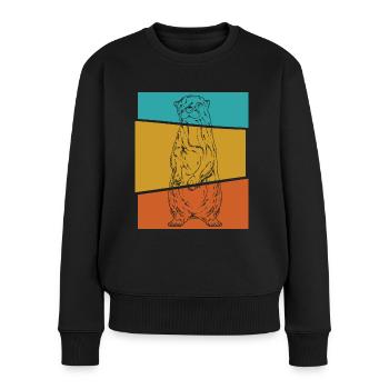 Loutres - Pull Premium bio Femme - noir - Devant - Julia (174cm)