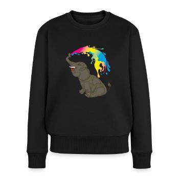 LGBT Elefant Pan Pride Month Geschenk Pansexuell - Frauen Premium Bio Pullover - Schwarz - Vorne - Julia (174cm)