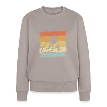 Conception de soudeur - Pull Premium bio Femme - taupe - Devant - Julia (174cm)