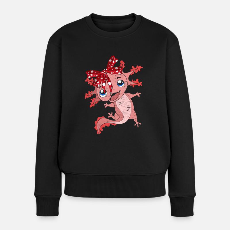 Axolotl - Frauen Premium Bio Pullover - Schwarz