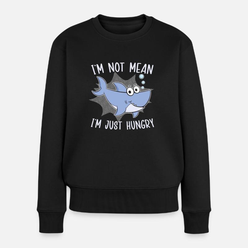 Je ne suis pas méchant, j’ai juste faim de - Pull Premium bio Femme - noir