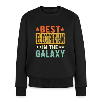 Best Elektriker ever Elektriker Geschenk - Frauen Premium Bio Pullover - Schwarz - Vorne - Julia (174cm)