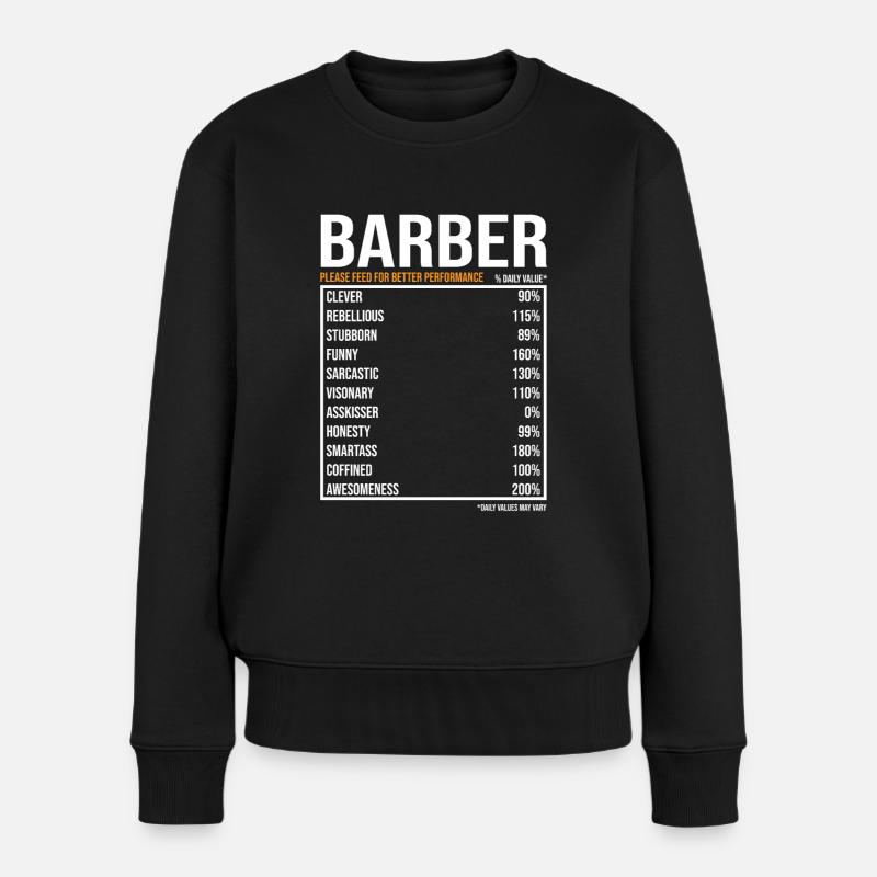 Friseur tageswerte Lustiger Friseur - Frauen Premium Bio Pullover - Schwarz