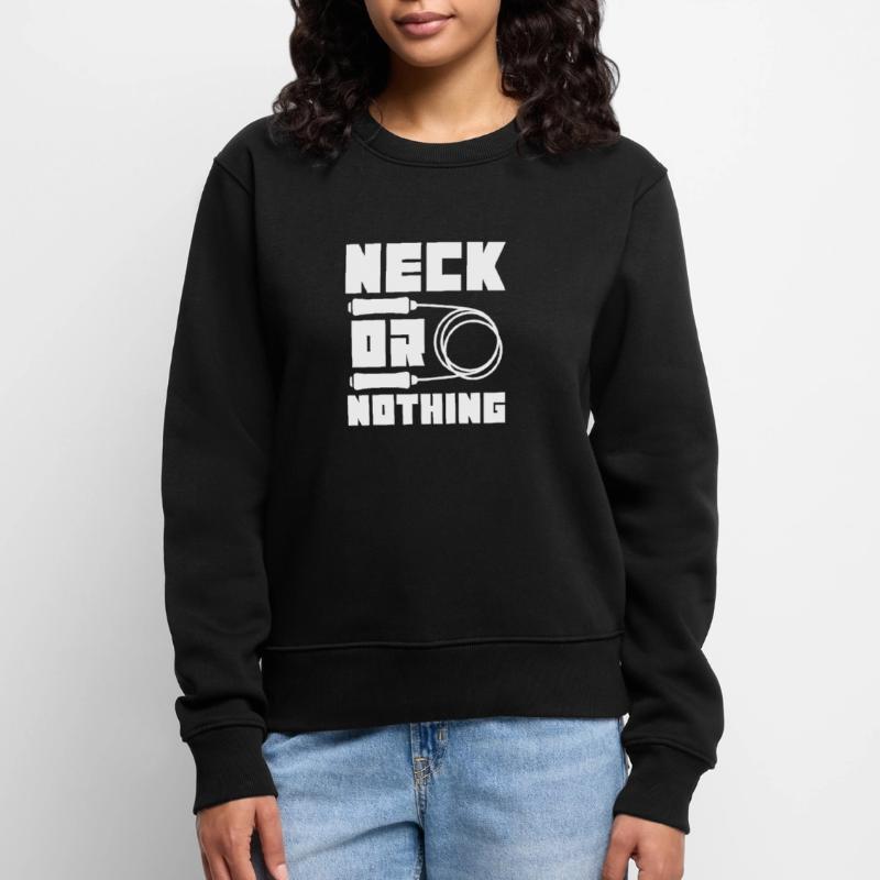 Hals Oder Nichts Springseil Springseil Training Frauen Premium Bio Pullover