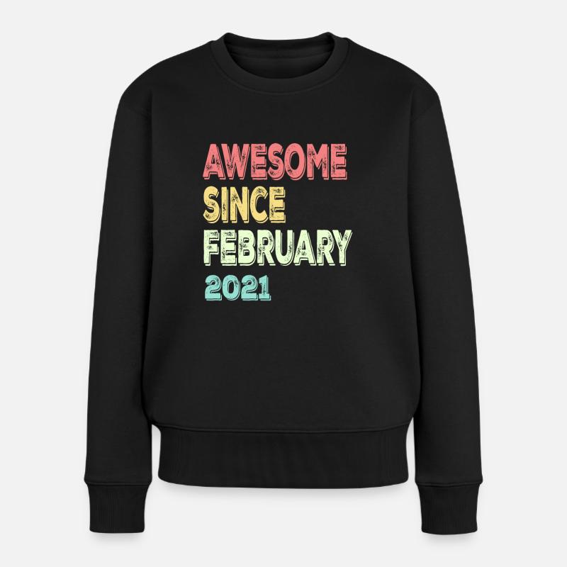 Awesome seit März 2021 - Frauen Premium Bio Pullover - Schwarz
