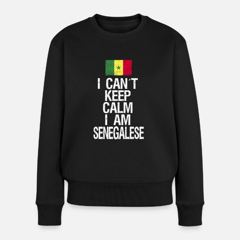 Je n’arrive pas à garder mon calme Je suis Sénégalais - Pull Premium bio Femme - noir